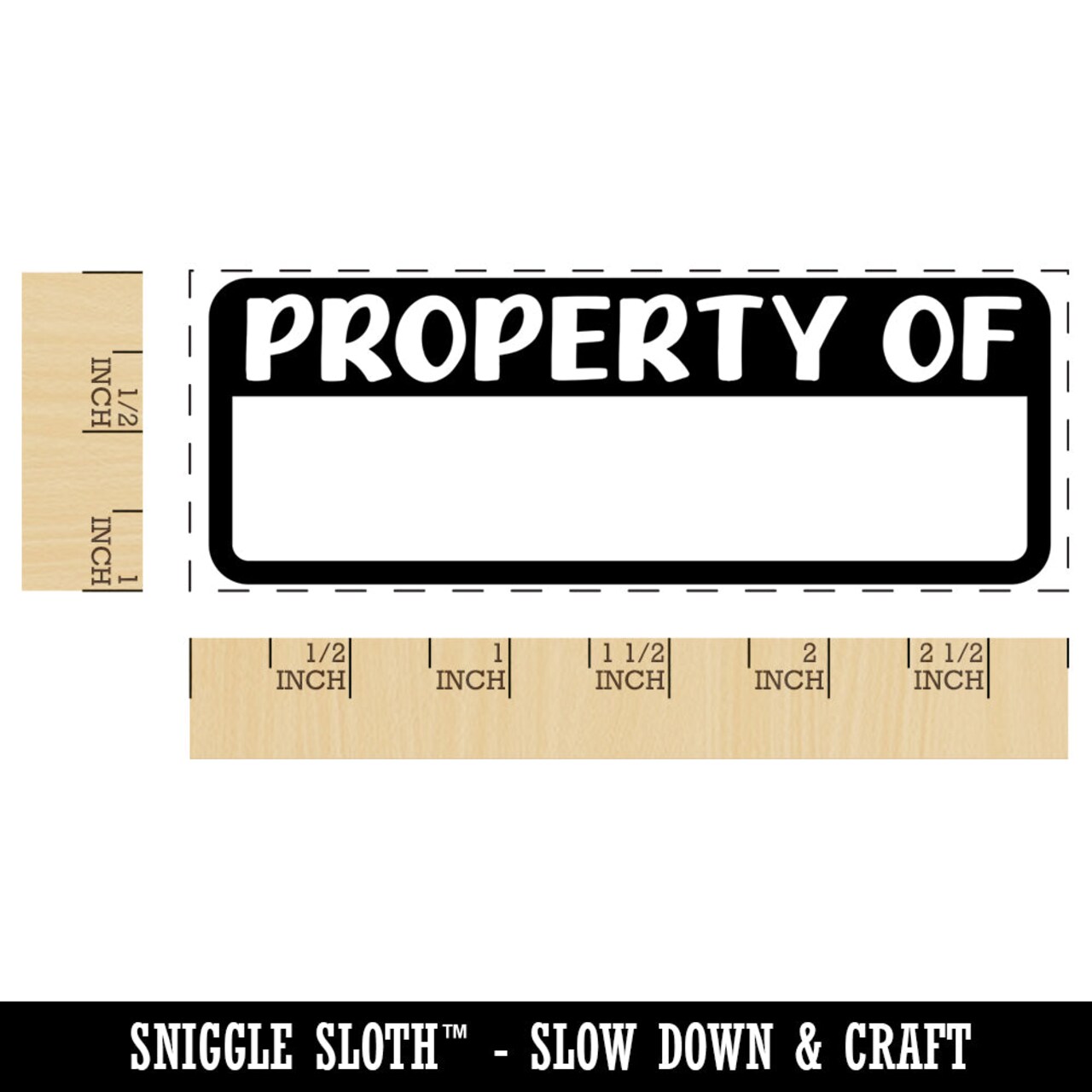Property Of Fill-in Self-Inking Rubber Stamp Ink Stamper for Business Office